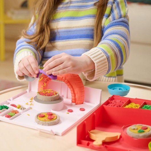 Kinetic Sand Bastelset Drücke die Pizza 452 g Multifarbig