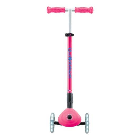 Patinete clásico Globber Primo Foldable Plus Lights 3 ruedas 50 kg rosa neón