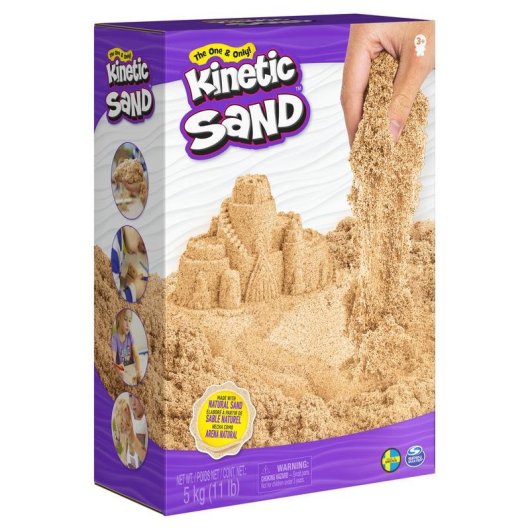 Areia Cinética Kinetic Sand 5 kg Castanho Natural para Crianças