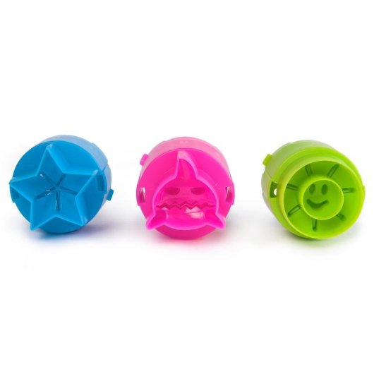Kit de Arena Kinética SquishMotion Spin Master con 453 g y Moldes de Tiburón, Estrella y Sol