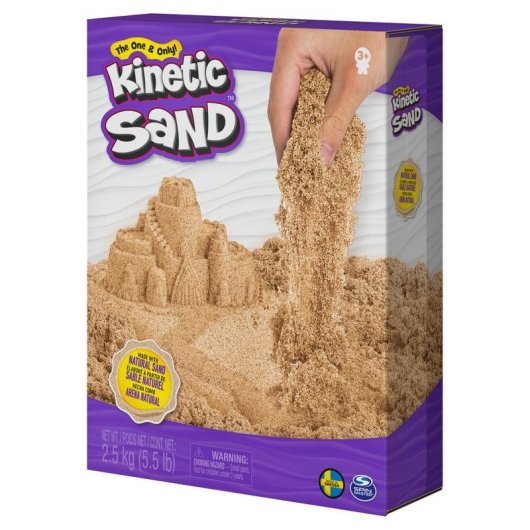 Areia Cinética Kinetic Sand 2,5 kg Castanho Natural para Brincar e Moldar