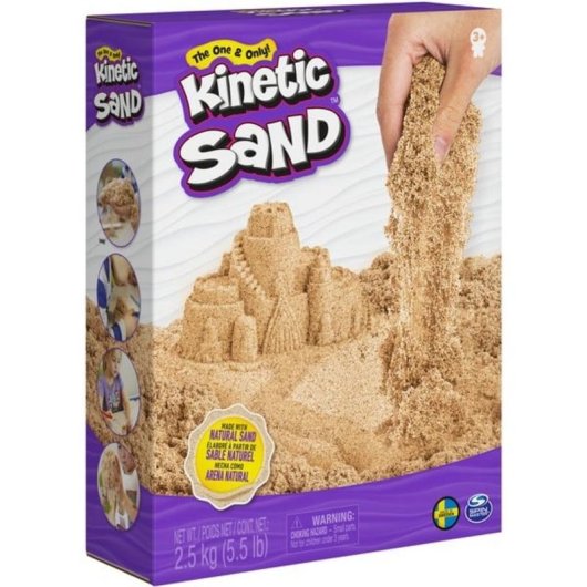 Areia Cinética Kinetic Sand 2,5 kg Castanho Natural para Brincar e Moldar