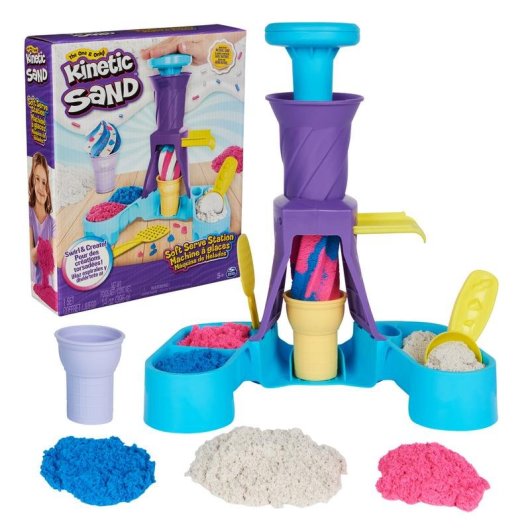 Kinetic Sand Eis Spiel 400 g 2 Waffeln und Werkzeuge Spin Master