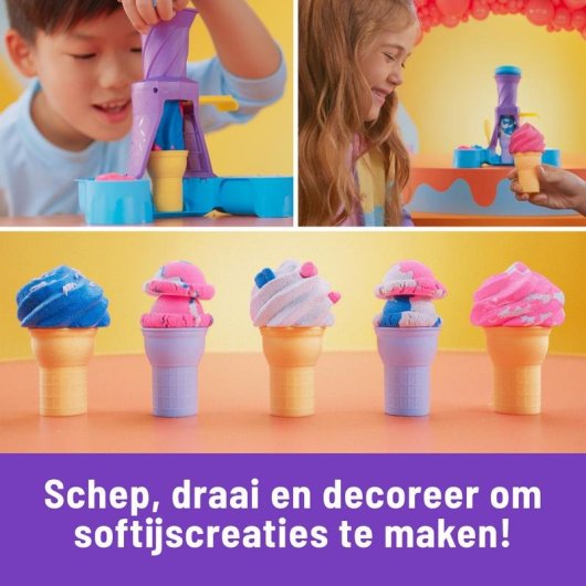 Kinetic Sand Eis Spiel 400 g 2 Waffeln und Werkzeuge Spin Master