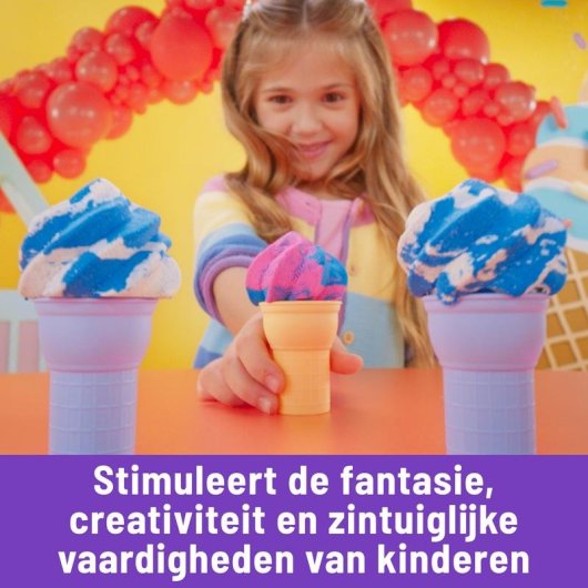 Kinetic Sand Eis Spiel 400 g 2 Waffeln und Werkzeuge Spin Master