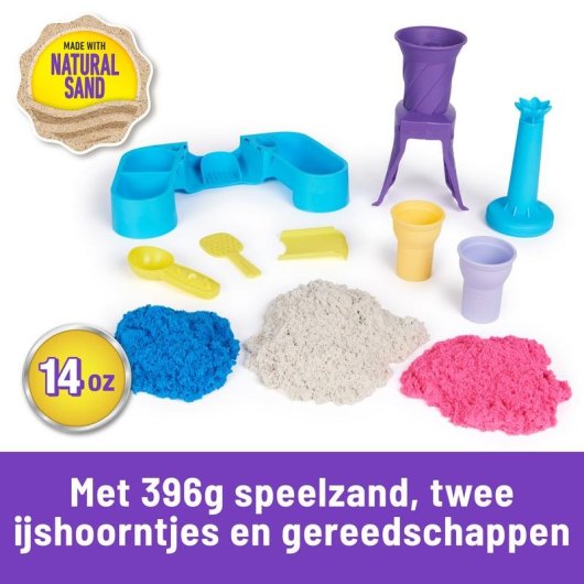 Kinetic Sand Eis Spiel 400 g 2 Waffeln und Werkzeuge Spin Master
