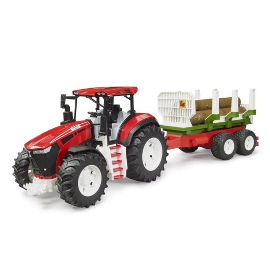 Traktor BRUDER ROADMAX mit Forstanhänger und Stämmen
