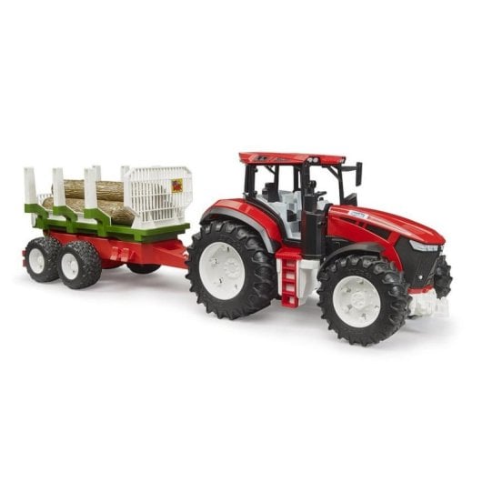 Traktor BRUDER ROADMAX mit Forstanhänger und Stämmen