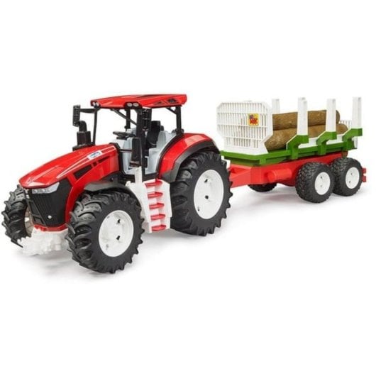 Traktor BRUDER ROADMAX mit Forstanhänger und Stämmen