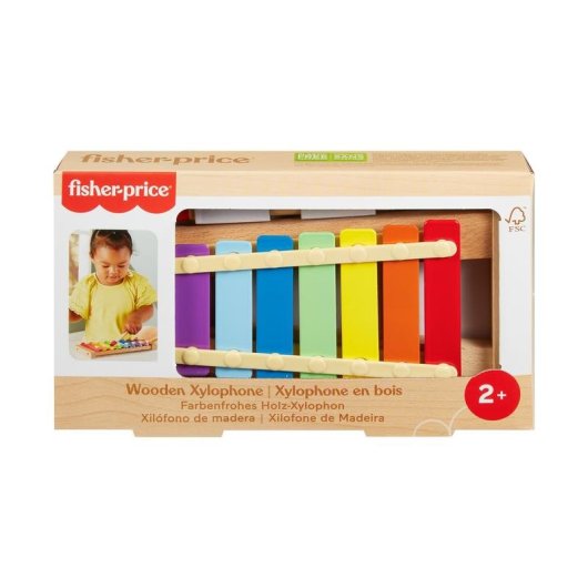 Holz-Xylophon Fisher-Price HXV13 für Kinder ab 2 bis 5 Jahren