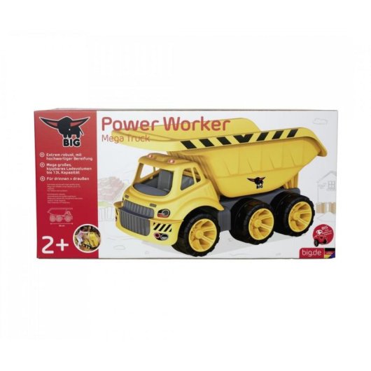 Camião Basculante BIG Power Worker Mega Kipper Plástico Amarelo 2 anos