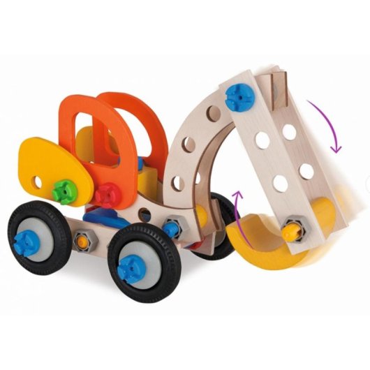 Kit de construction Eichhorn Excavateur compétences motrices bois plastique