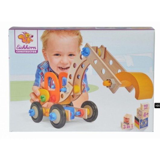 Kit de construction Eichhorn Excavateur compétences motrices bois plastique