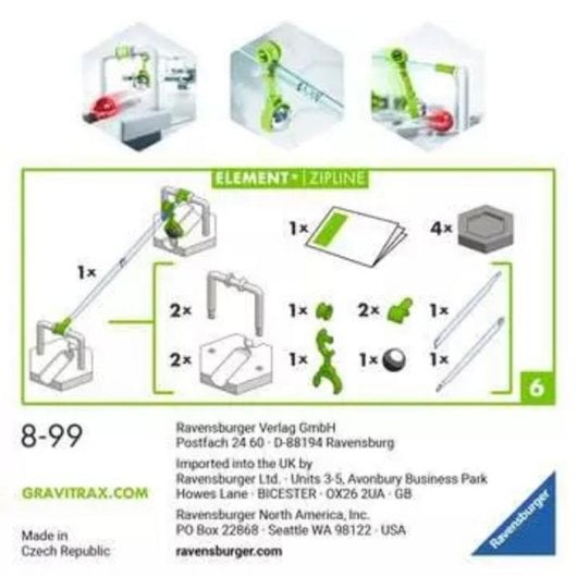 Elemento Tiroliena Ferroviaria Ravensburger GraviTrax