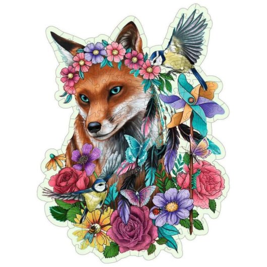 Puzzle Ravensburger 150 pezzi Volpe colorata in legno