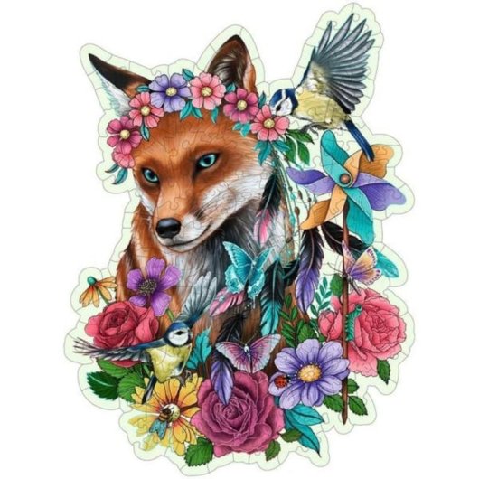 Puzzle Ravensburger 150 pezzi Volpe colorata in legno