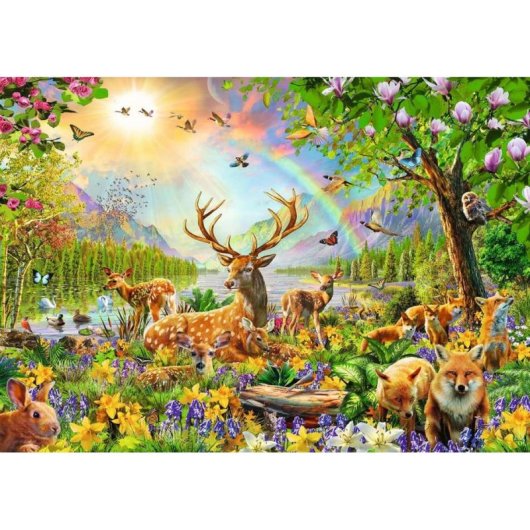 Puzzle Ravensburger 200 piezas Familia de ciervos