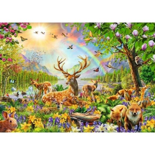 Puzzle Ravensburger 200 piezas Familia de ciervos