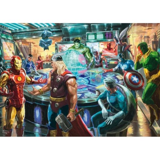 Puzzle 1000 peças Schmidt Spiele Thomas Kinkade Studios Marvel Os Vingadores
