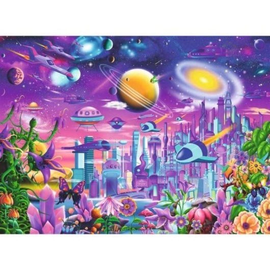 Puzzle Ravensburger Cosmic City 200 pièces Fantaisie 8 ans
