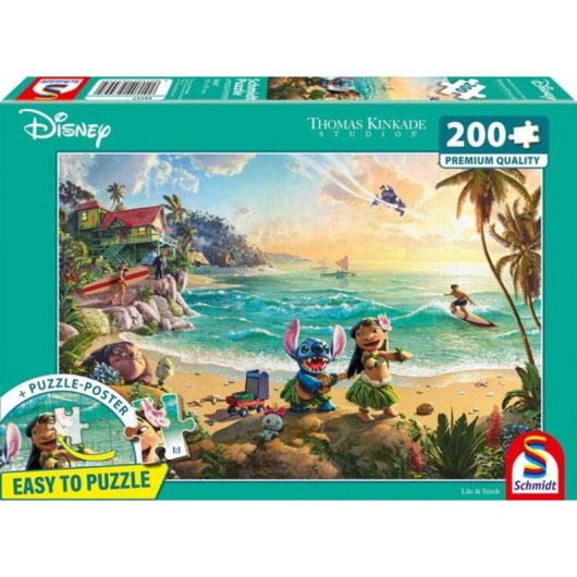 Puzzle 200 peças Schmidt Spiele Thomas Kinkade Studios Disney Lilo & Stitch