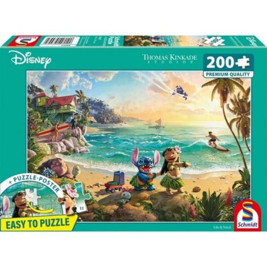 Puzzle 200 peças Schmidt Spiele Thomas Kinkade Studios Disney Lilo & Stitch