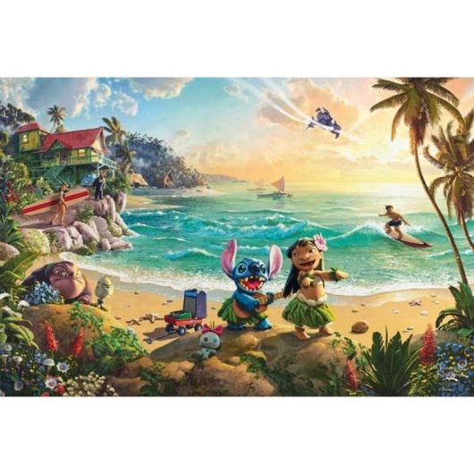 Puzzle 200 peças Schmidt Spiele Thomas Kinkade Studios Disney Lilo & Stitch