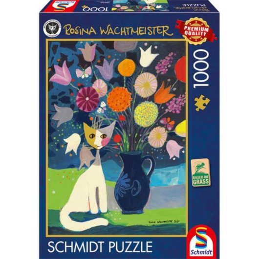 Puzzle 1000 pièces Schmidt Spiele Arte Rosina Wachtmeister Gato blanco