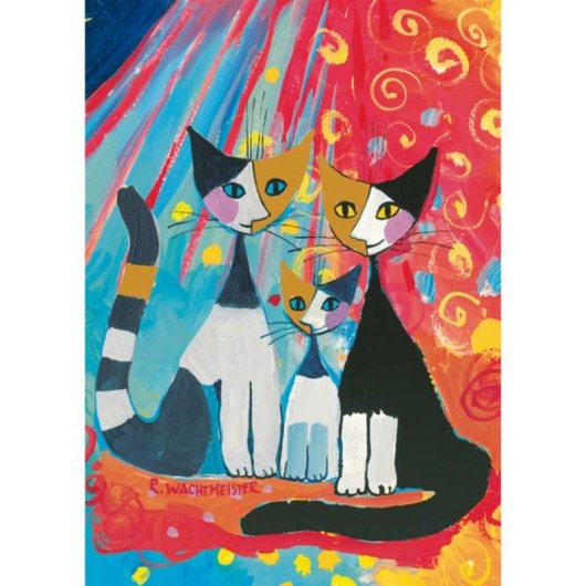 Puzzle 1000 pièces Schmidt Spiele Rosina Wachtmeister Famille de chats heureux