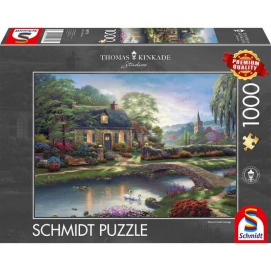 Puzzle 1000 pièces Schmidt Spiele Thomas Kinkade Studios Stoney Creek Cottage
