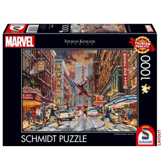 Puzzle 1000 pièces Schmidt Spiele Thomas Kinkade Studios Marvel Deadpool