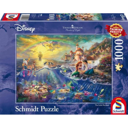 Puzzle 1000 pièces Schmidt Spiele Disney Arielle Thomas Kinkade