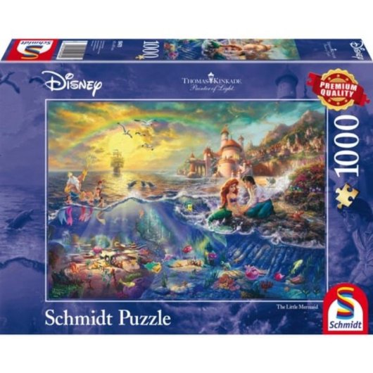 Puzzle 1000 pièces Schmidt Spiele Disney Arielle Thomas Kinkade