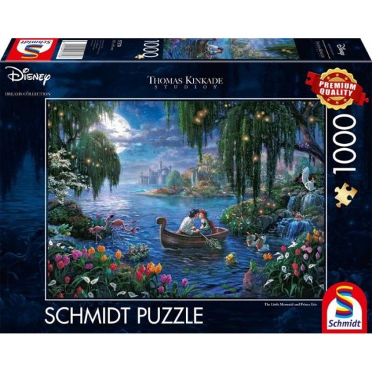Puzzle Schmidt Spiele Thomas Kinkade Studios: A Pequena Sereia e o Príncipe Eric, 1000 peças