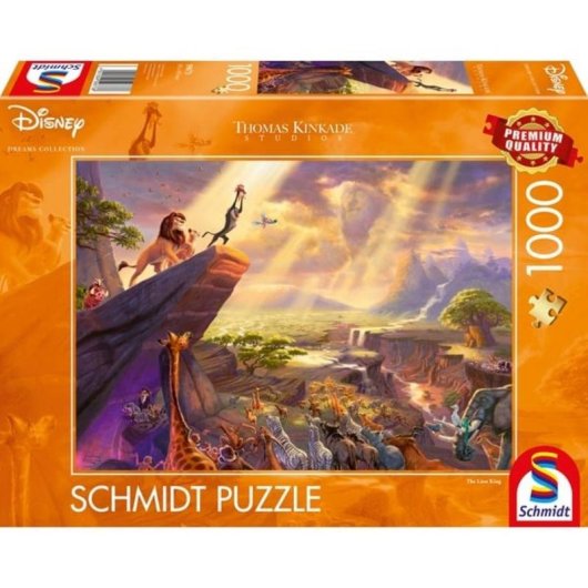 Puzzle 1000 pièces Schmidt Spiele Thomas Kinkade Studios Disney Dreams Collection Le Roi Lion
