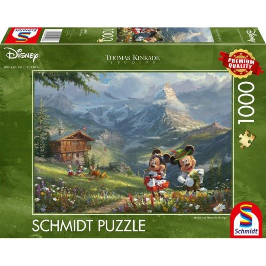 Puzzle Schmidt Spiele Thomas Kinkade Studios Disney Mickey & Minnie 1000 pièces