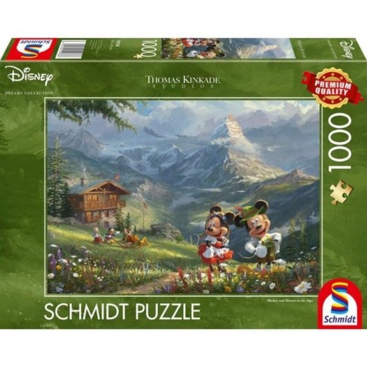 Puzzle Schmidt Spiele Thomas Kinkade Studios Disney Mickey & Minnie 1000 pièces