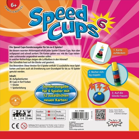Jeu de société Speed Cups 6 Amigo 2-6 joueurs 15 min