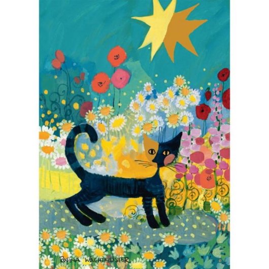 Puzzle 1000 pièces Schmidt Spiele Rosina Wachtmeister Chat dans la mer de fleurs