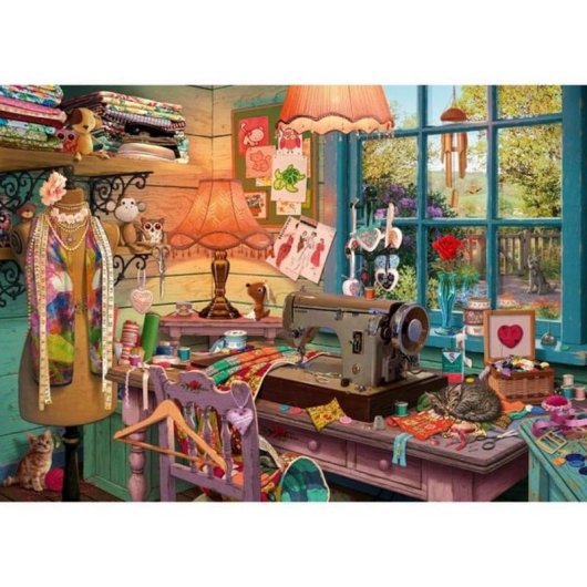 Puzzle 1000 pièces Steve Read Schmidt Spiele Secret Puzzles Motif salle de couture