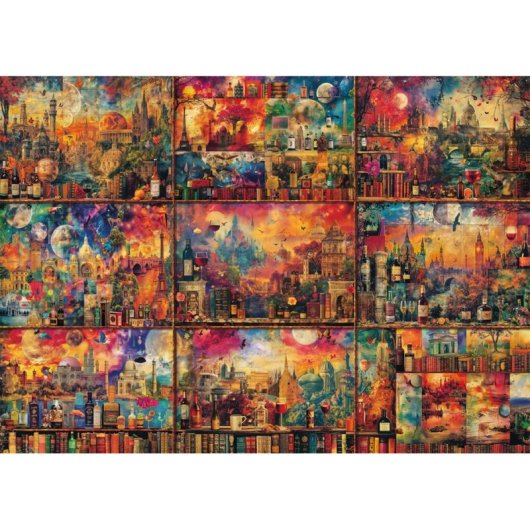 Puzzle Schmidt Spiele 59745 2000 pièces Collage de destinations mondiales