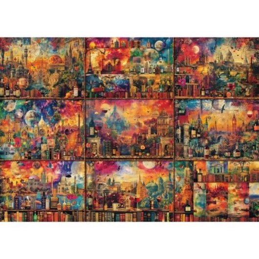 Puzzle Schmidt Spiele 59745 2000 pièces Collage de destinations mondiales
