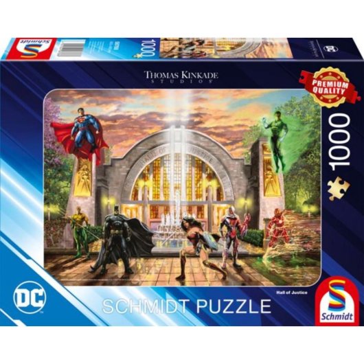 Puzzle 1000 pièces Schmidt Spiele DC Justice League Salón de la Justicia