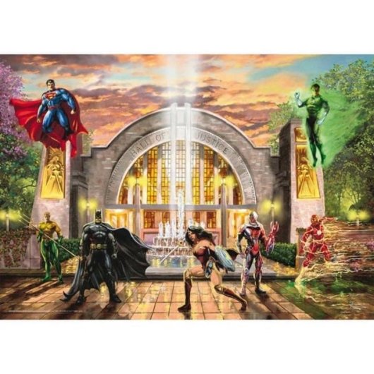 Puzzle 1000 pièces Schmidt Spiele DC Justice League Salón de la Justicia