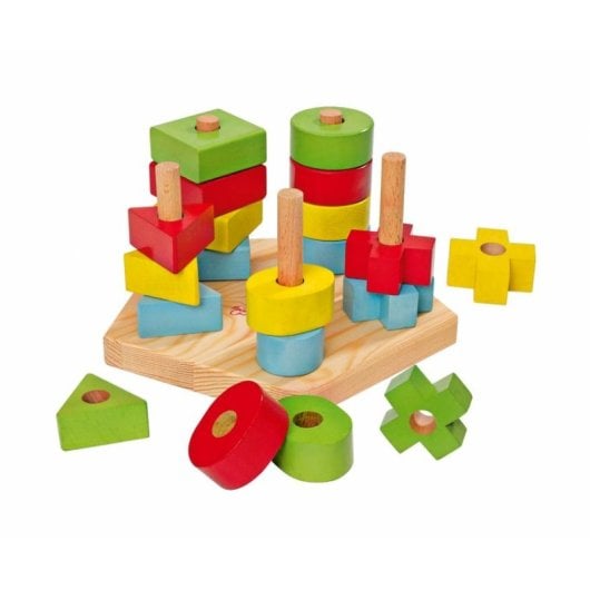 Gioco di abilità Eichhorn Stacking Board in legno 21 pezzi