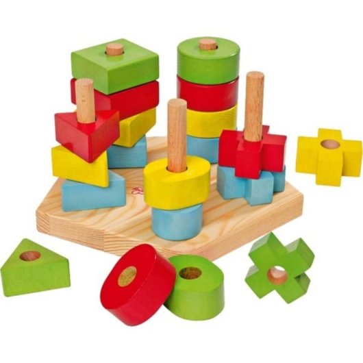 Gioco di abilità Eichhorn Stacking Board in legno 21 pezzi