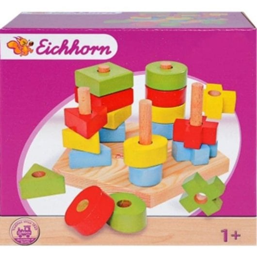 Gioco di abilità Eichhorn Stacking Board in legno 21 pezzi