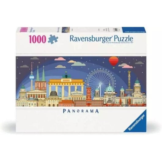 Puzzle Panorama Ravensburger Notte a Berlino 1000 pezzi