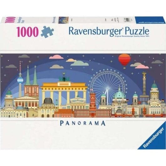 Puzzle Panorama Ravensburger Notte a Berlino 1000 pezzi