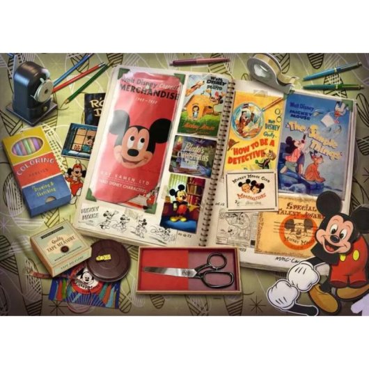 Puzzle 1000 pezzi Ravensburger Mickey Moments 1950